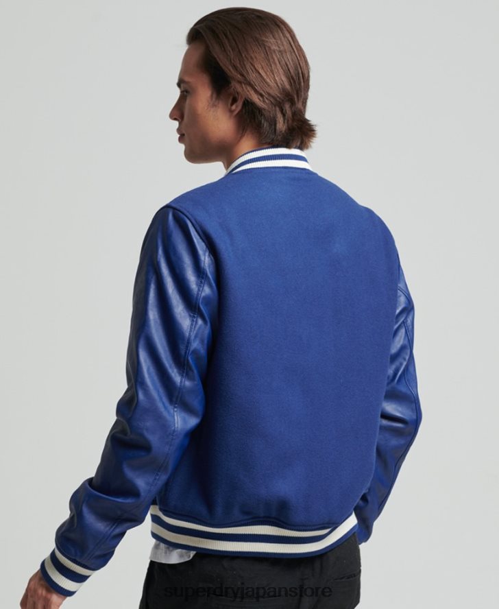 ヴィンテージ代表ボンバージャケット 男性 Superdry 衣類 青 2J62PZ4721