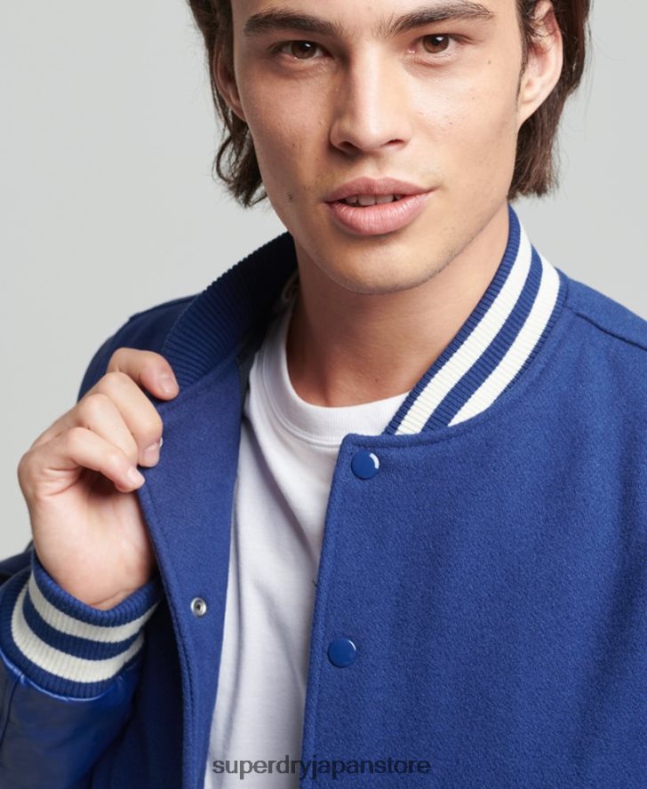 ヴィンテージ代表ボンバージャケット 男性 Superdry 衣類 青 2J62PZ4721