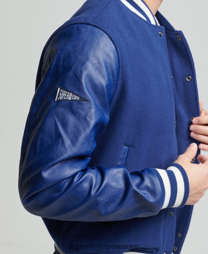 ヴィンテージ代表ボンバージャケット 男性 Superdry 衣類 青 2J62PZ4721