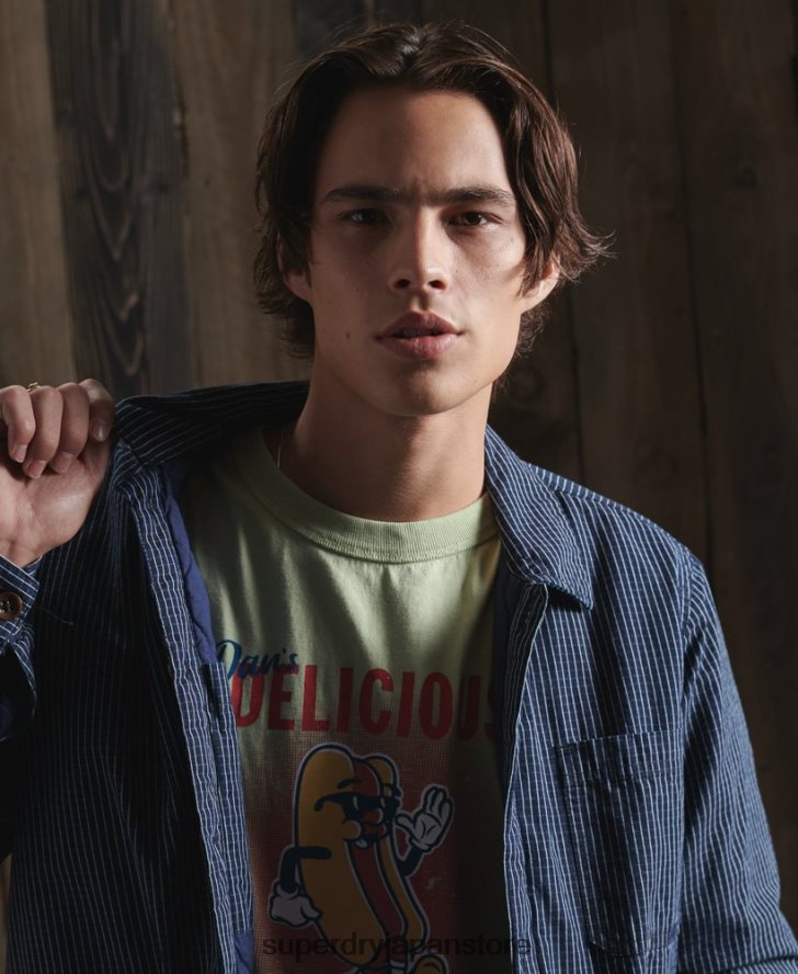 限定版ドライライナー付きアーティストジャケット 男性 Superdry 衣類 青 2J62PZ4724