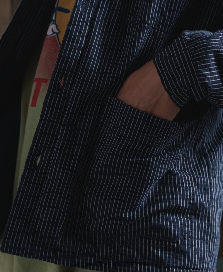 限定版ドライライナー付きアーティストジャケット 男性 Superdry 衣類 青 2J62PZ4724
