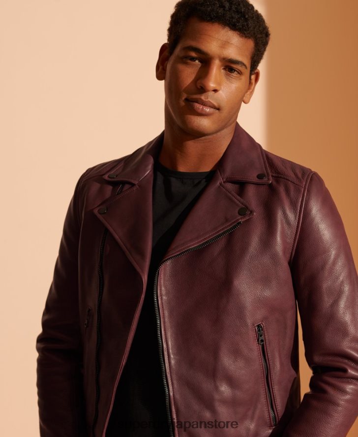 レザーバイカージャケット 男性 Superdry 衣類 紫 2J62PZ4725