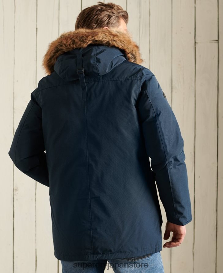 ルーキーダウンパーカーコート 男性 Superdry 衣類 海軍 2J62PZ4727