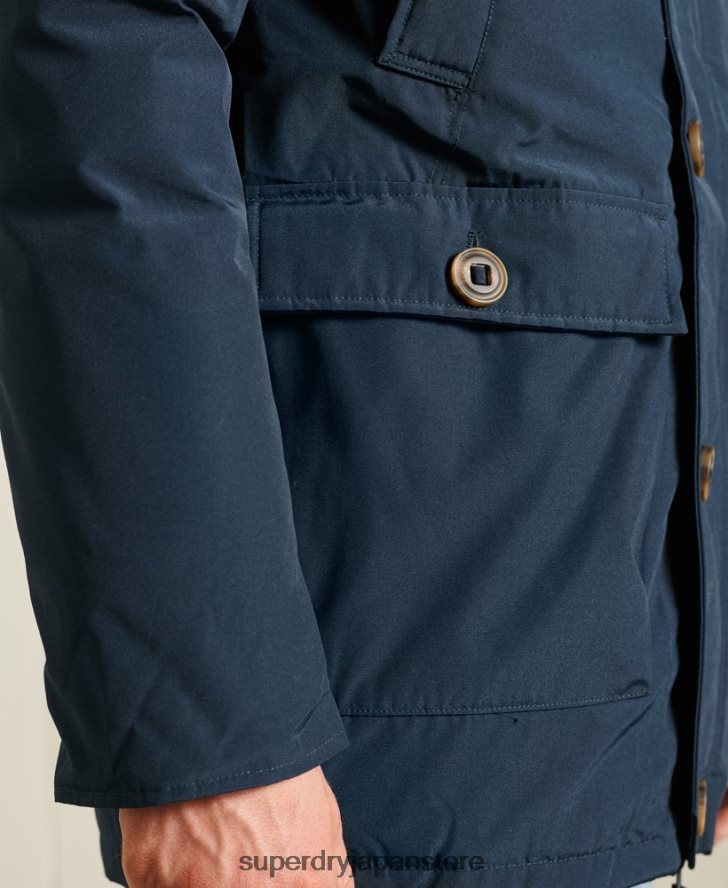 ルーキーダウンパーカーコート 男性 Superdry 衣類 海軍 2J62PZ4727