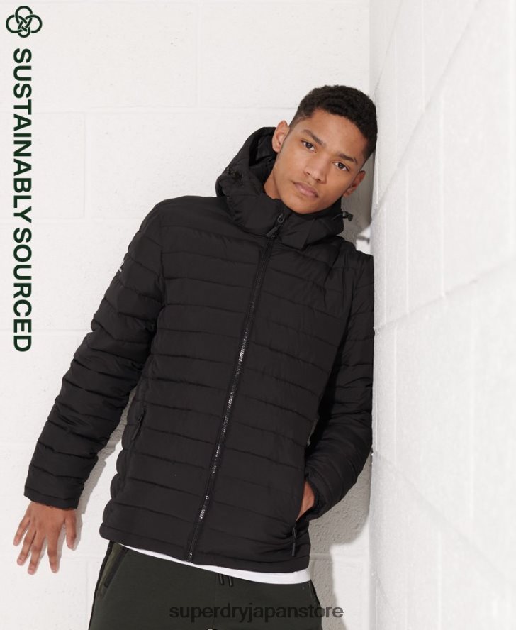 フード付きフジジャケット 男性 Superdry 衣類 黒 2J62PZ4729