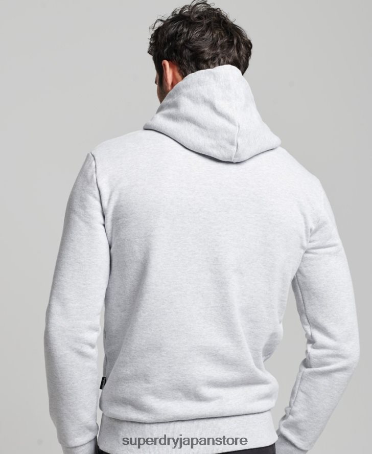 アウトドアに最適なパーカー 男性 Superdry 衣類 グレー 2J62PZ472