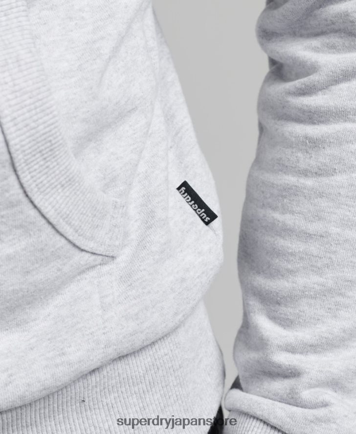 アウトドアに最適なパーカー 男性 Superdry 衣類 グレー 2J62PZ472