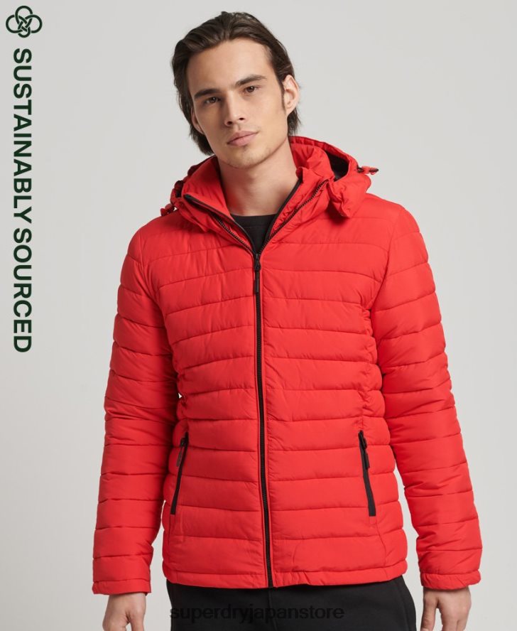 フード付きフジジャケット 男性 Superdry 衣類 赤 2J62PZ4730
