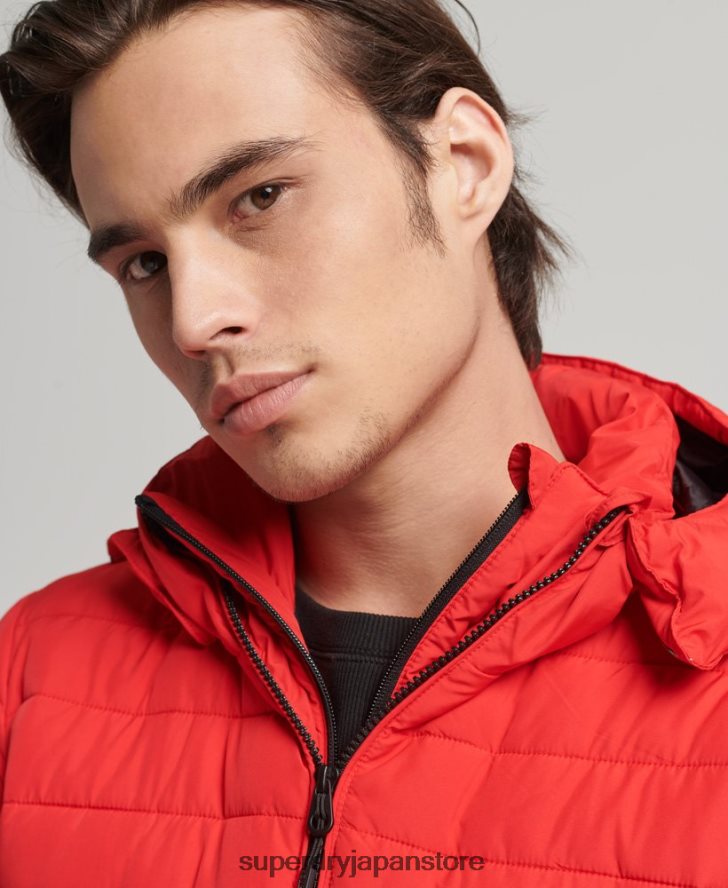 フード付きフジジャケット 男性 Superdry 衣類 赤 2J62PZ4730