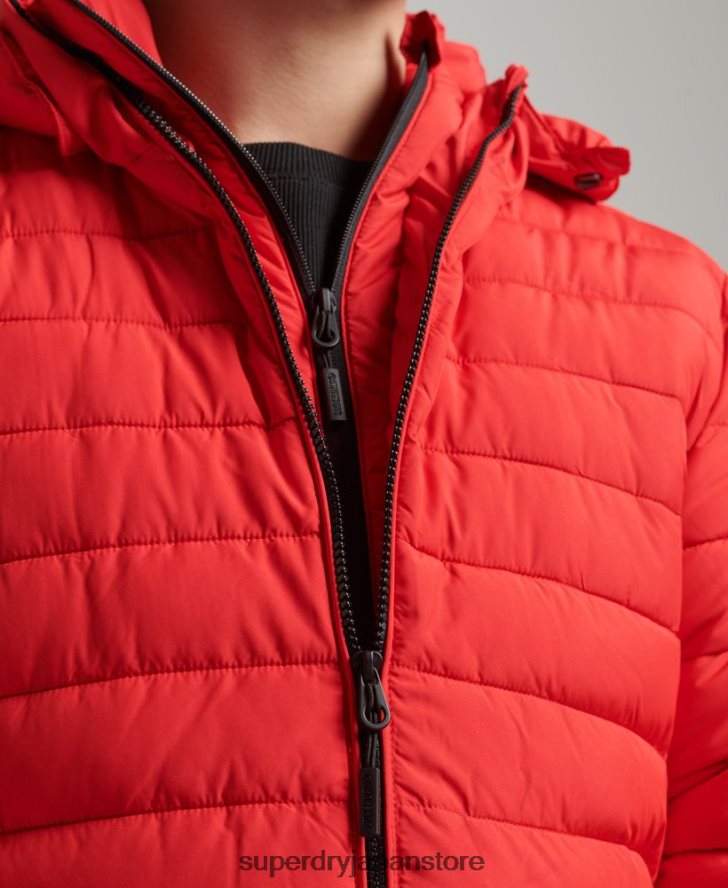 フード付きフジジャケット 男性 Superdry 衣類 赤 2J62PZ4730