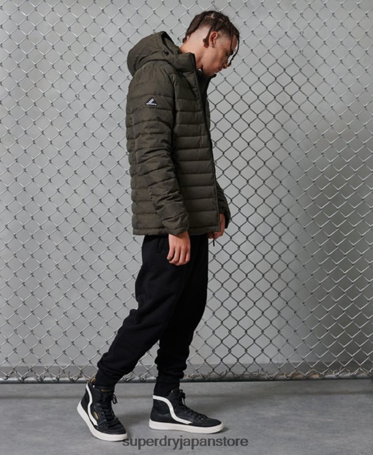 フード付きフジジャケット 男性 Superdry 衣類 濃い灰色 2J62PZ4731