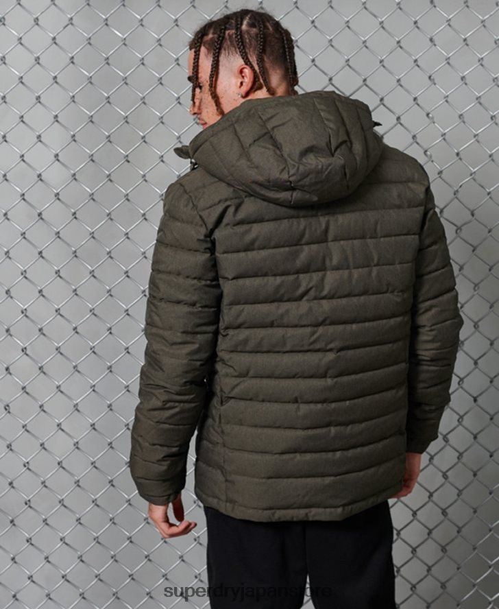 フード付きフジジャケット 男性 Superdry 衣類 濃い灰色 2J62PZ4731