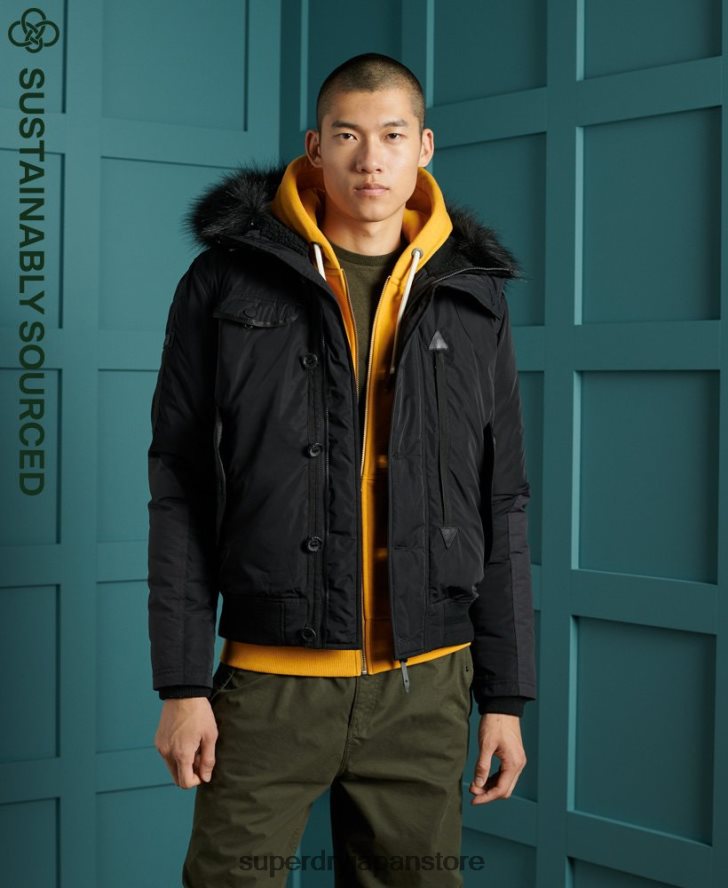 チヌーク レスキュー ボンバー ジャケット 男性 Superdry 衣類 黒 2J62PZ4732