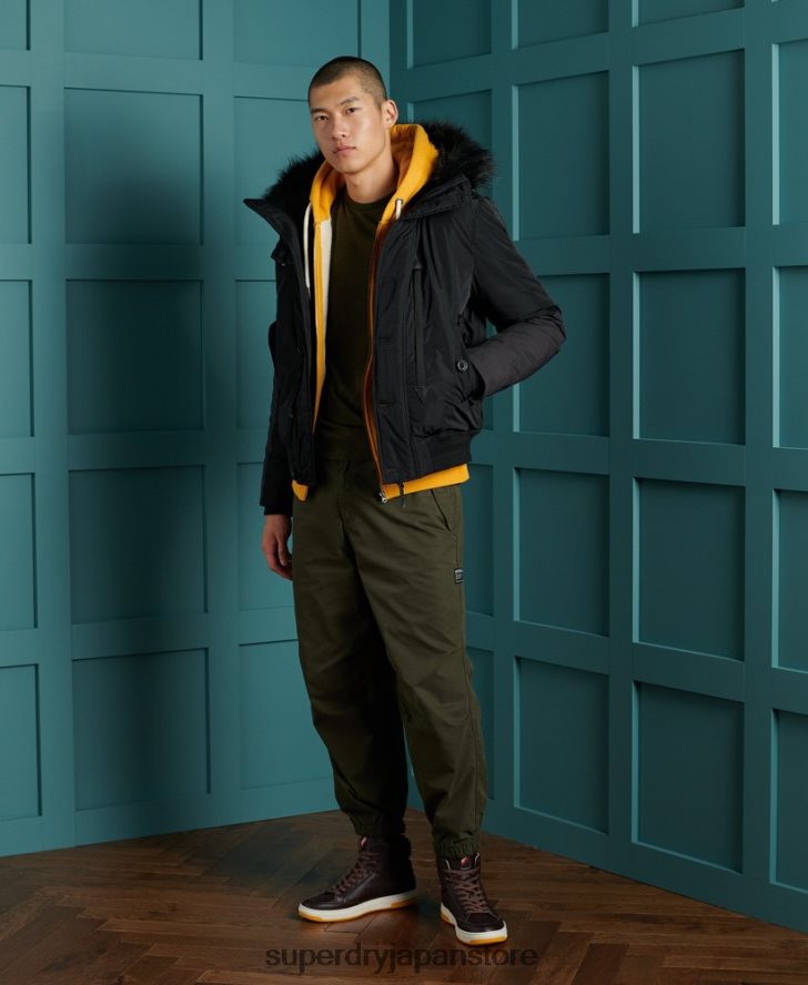 チヌーク レスキュー ボンバー ジャケット 男性 Superdry 衣類 黒 2J62PZ4732