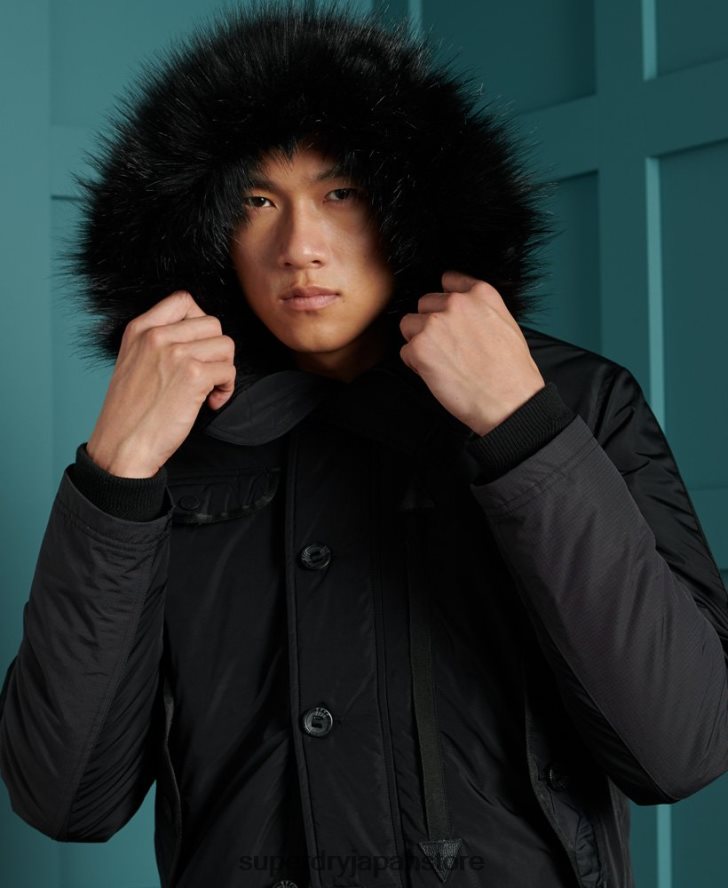 チヌーク レスキュー ボンバー ジャケット 男性 Superdry 衣類 黒 2J62PZ4732