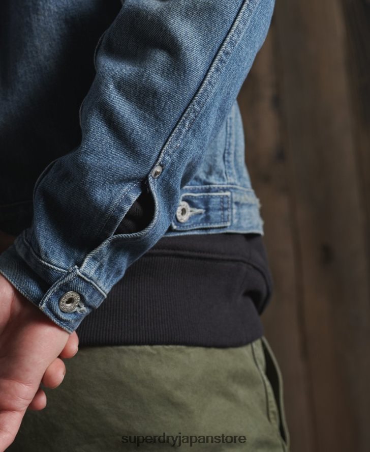 限定版ドライ日本製ワーカージャケット 男性 Superdry 衣類 青 2J62PZ4733
