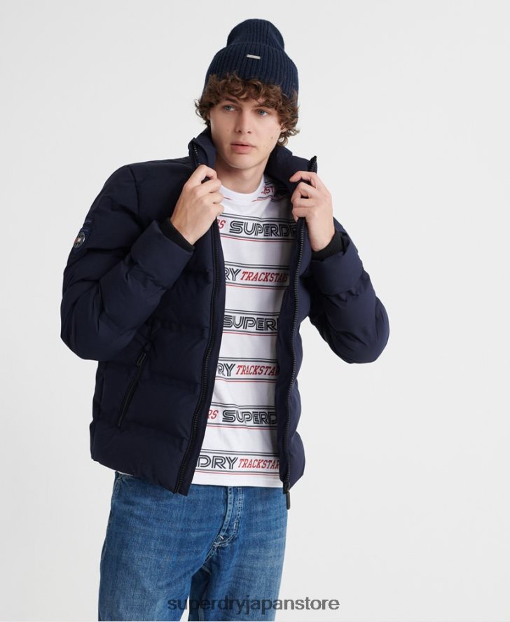 究極のレーダーキルトパフジャケット 男性 Superdry 衣類 海軍 2J62PZ4735
