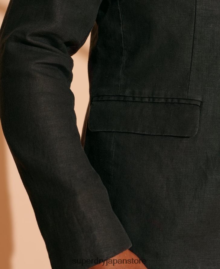 限定版麻ブレザー 男性 Superdry 衣類 黒 2J62PZ4737