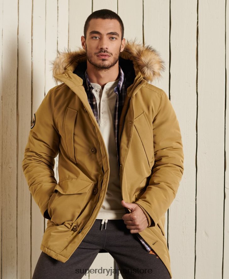 エベレストパーカーコート 男性 Superdry 衣類 黄褐色 2J62PZ4738