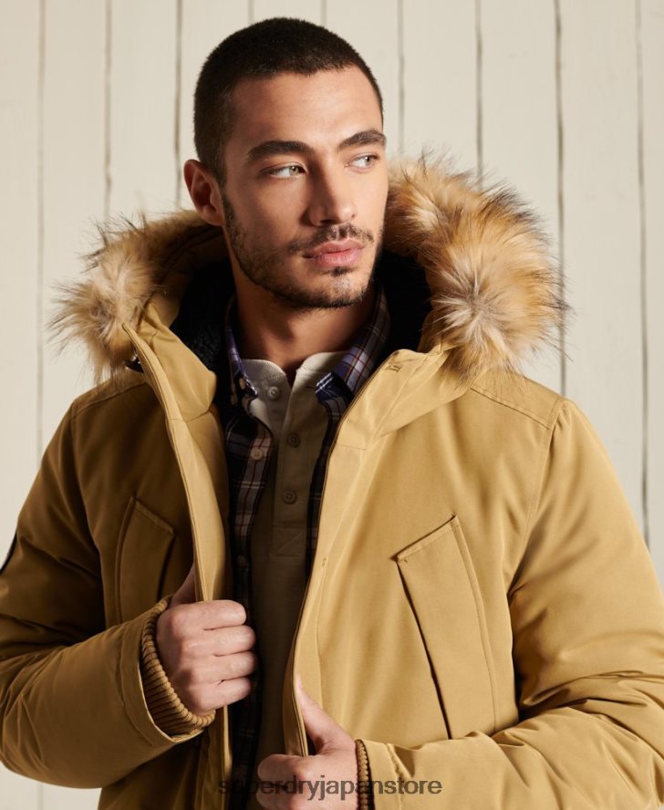 エベレストパーカーコート 男性 Superdry 衣類 黄褐色 2J62PZ4738