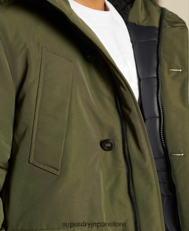 エベレストパーカーコート 男性 Superdry 衣類 緑 2J62PZ4739