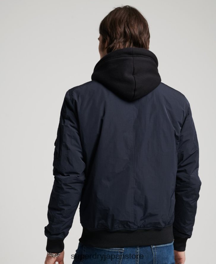 軍用フライトボンバージャケット 男性 Superdry 衣類 海軍 2J62PZ4741
