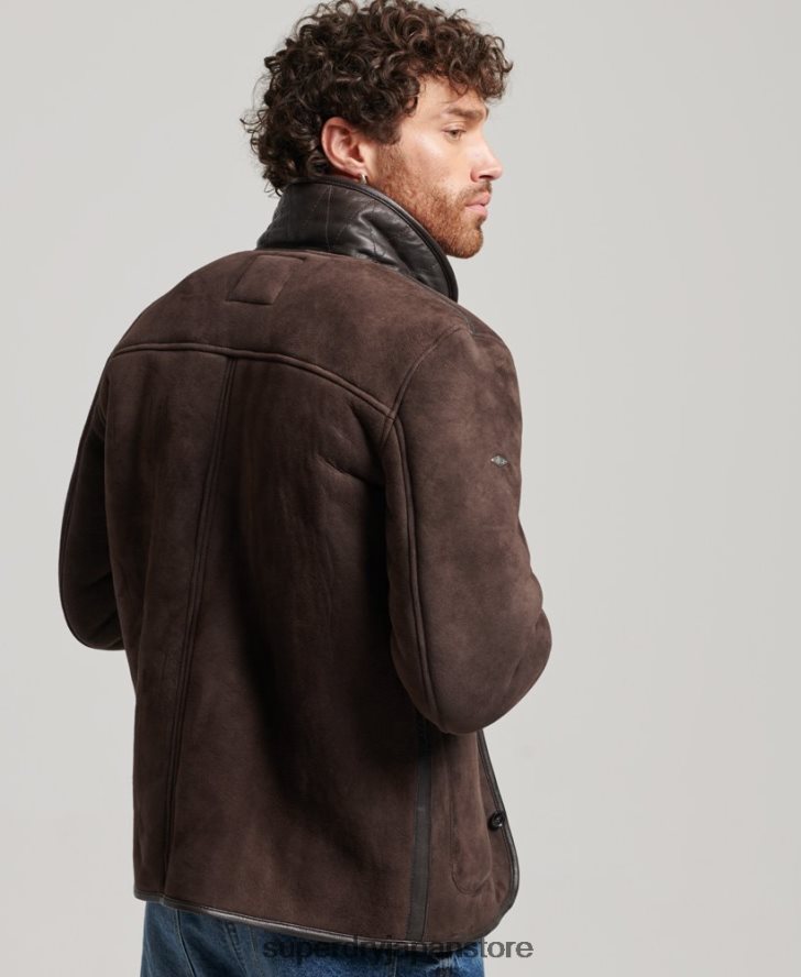 ムートンデッキジャケット 男性 Superdry 衣類 茶色 2J62PZ4743