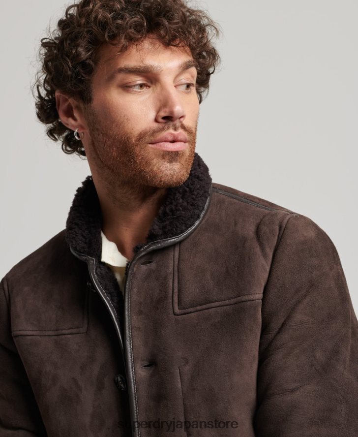 ムートンデッキジャケット 男性 Superdry 衣類 茶色 2J62PZ4743