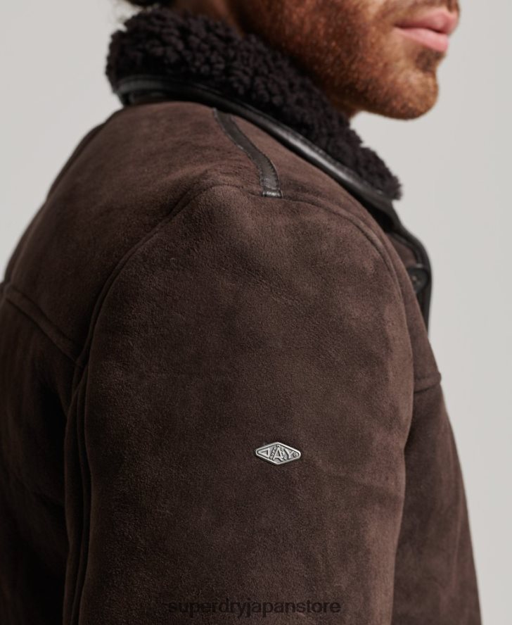 ムートンデッキジャケット 男性 Superdry 衣類 茶色 2J62PZ4743
