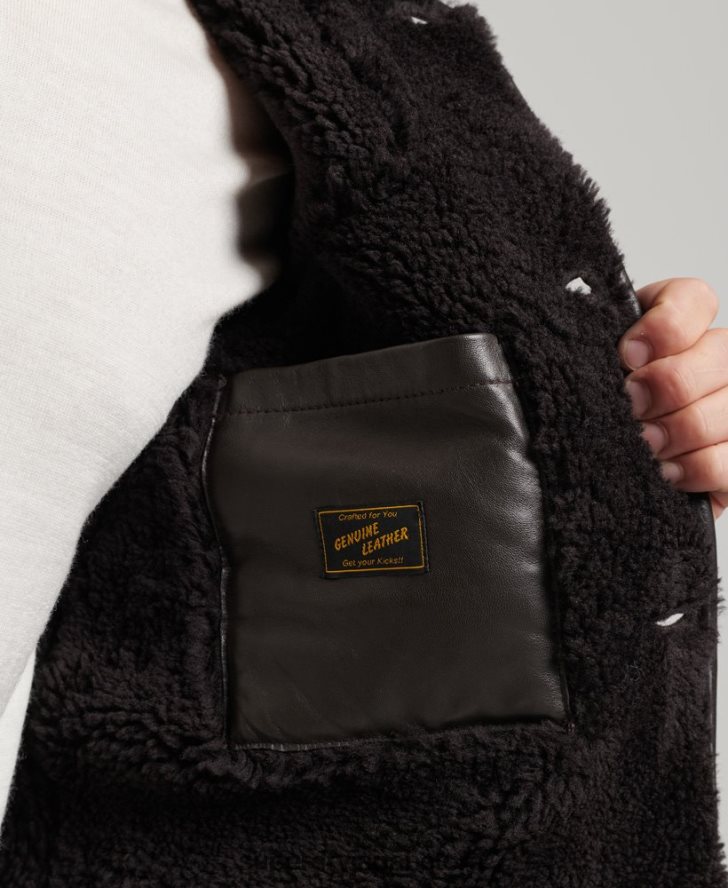 ムートンデッキジャケット 男性 Superdry 衣類 茶色 2J62PZ4743