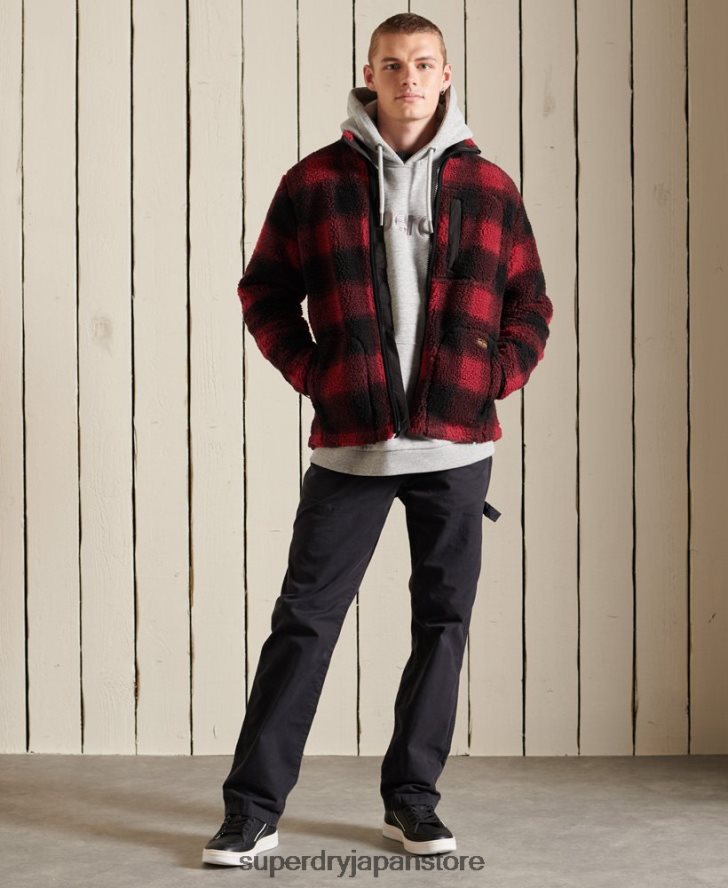 シェルパワークウェアジャケット 男性 Superdry 衣類 赤 2J62PZ4744