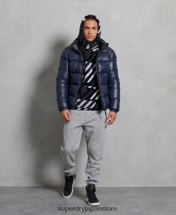 リュクスアルパインダウンパデッドジャケット 男性 Superdry 衣類 海軍 2J62PZ4746