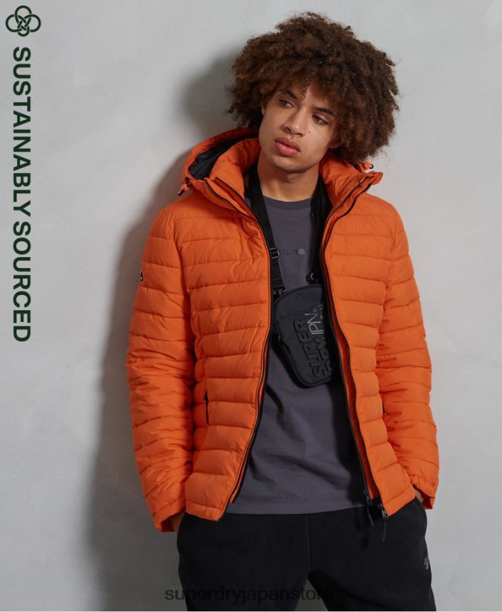 フード付きフジジャケット 男性 Superdry 衣類 オレンジ 2J62PZ4747