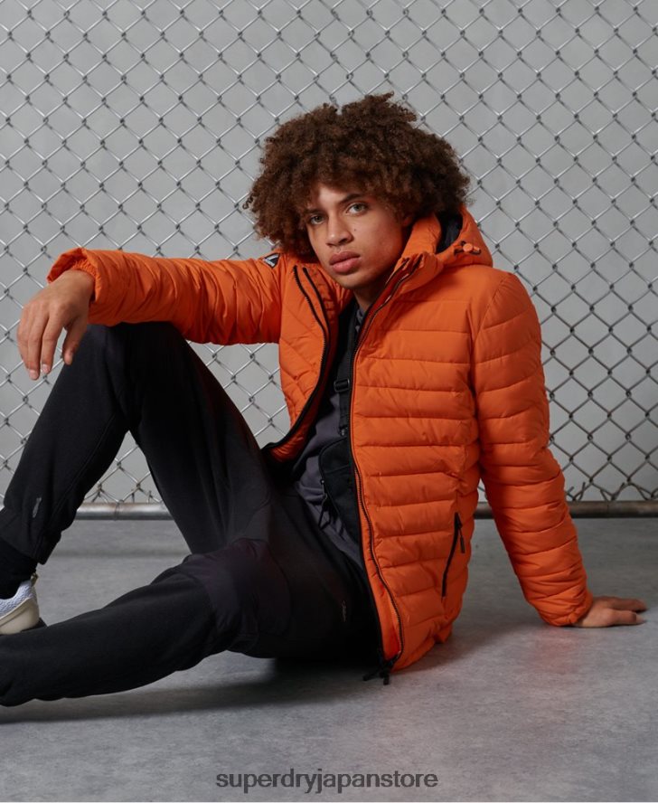 フード付きフジジャケット 男性 Superdry 衣類 オレンジ 2J62PZ4747