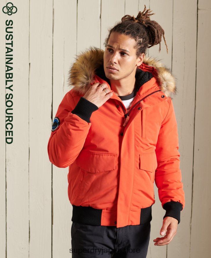 エベレスト ボンバージャケット 男性 Superdry 衣類 オレンジ 2J62PZ4749