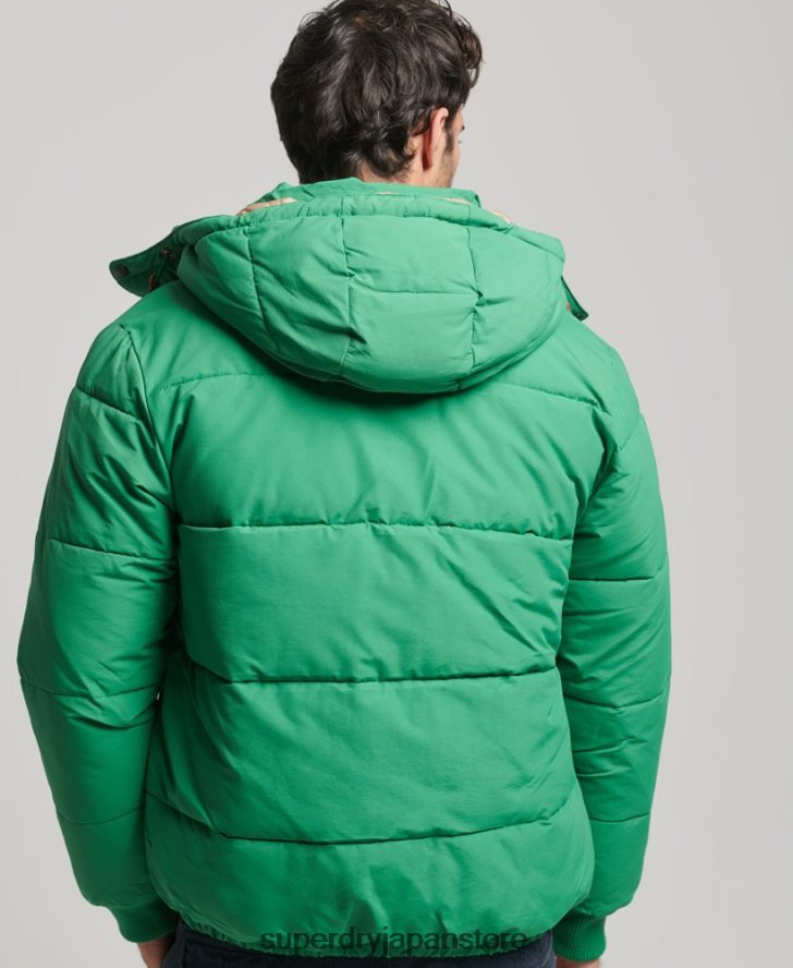 マウンテンパファージャケット 男性 Superdry 衣類 緑 2J62PZ4750