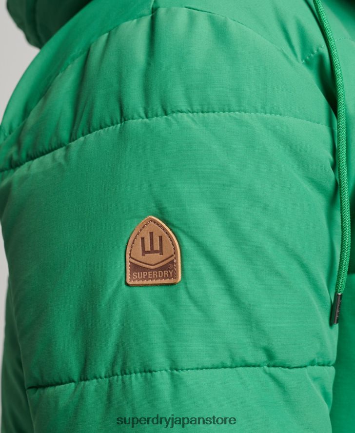 マウンテンパファージャケット 男性 Superdry 衣類 緑 2J62PZ4750
