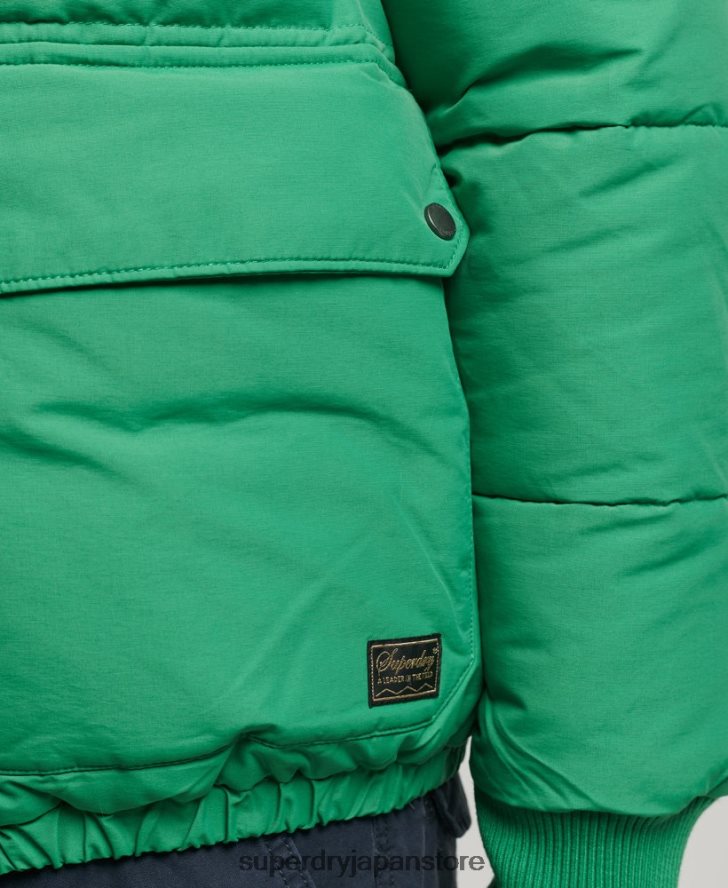 マウンテンパファージャケット 男性 Superdry 衣類 緑 2J62PZ4750