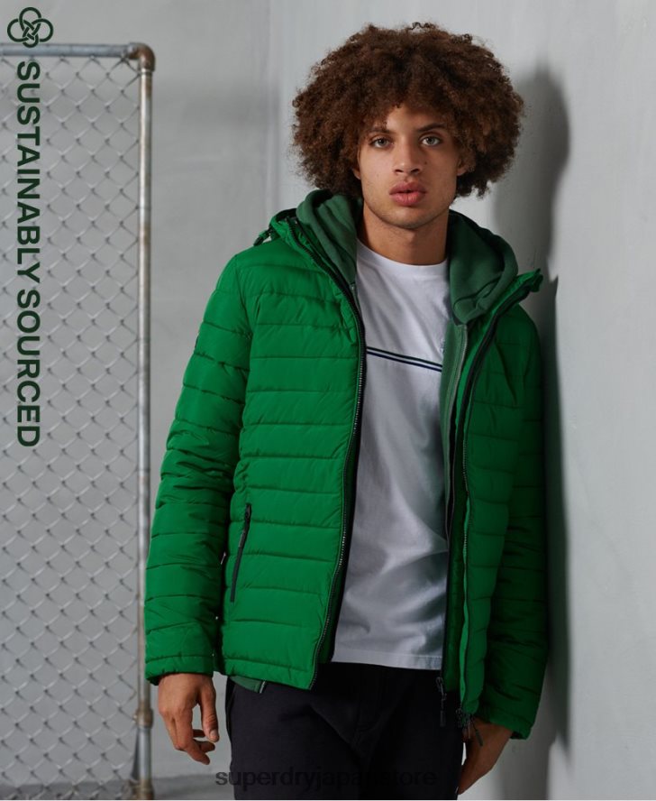 フード付きフジジャケット 男性 Superdry 衣類 緑 2J62PZ4752