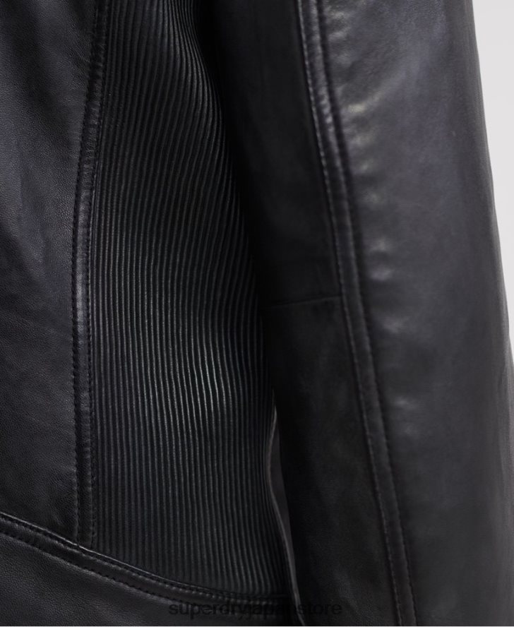 シティ ヒーロー レザー レーサー ジャケット 男性 Superdry 衣類 黒 2J62PZ4758