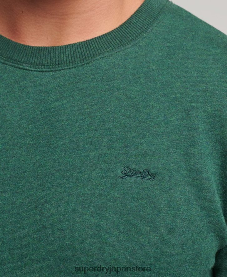 ヴィンテージロゴ刺繍クルースウェットシャツ 男性 Superdry 衣類 緑 2J62PZ475