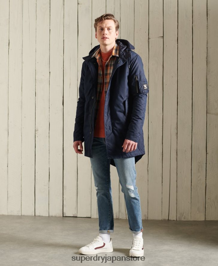 サービスミッドウェイトパーカーコート 男性 Superdry 衣類 青 2J62PZ4760