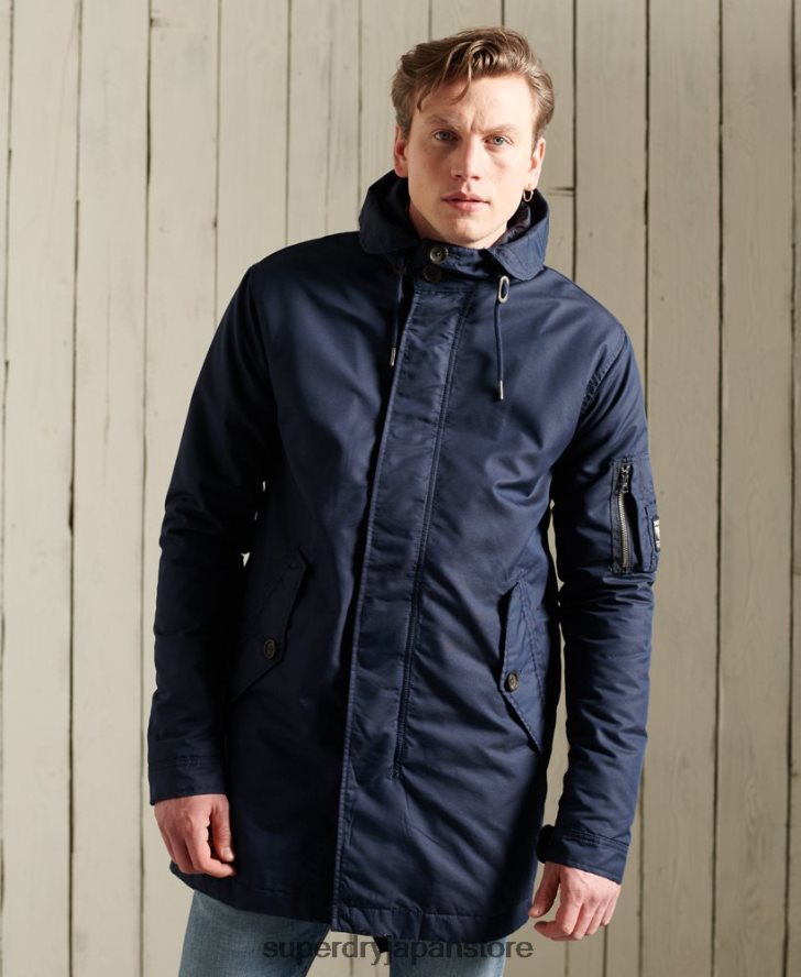 サービスミッドウェイトパーカーコート 男性 Superdry 衣類 青 2J62PZ4760
