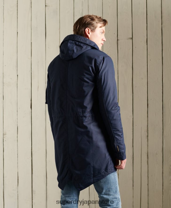 サービスミッドウェイトパーカーコート 男性 Superdry 衣類 青 2J62PZ4760