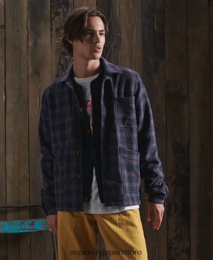 限定版ドライウールジャケット 男性 Superdry 衣類 青 2J62PZ4761