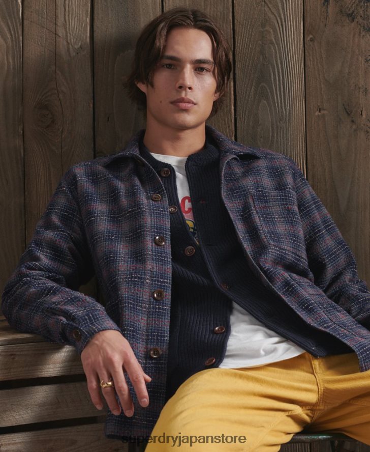 限定版ドライウールジャケット 男性 Superdry 衣類 青 2J62PZ4761