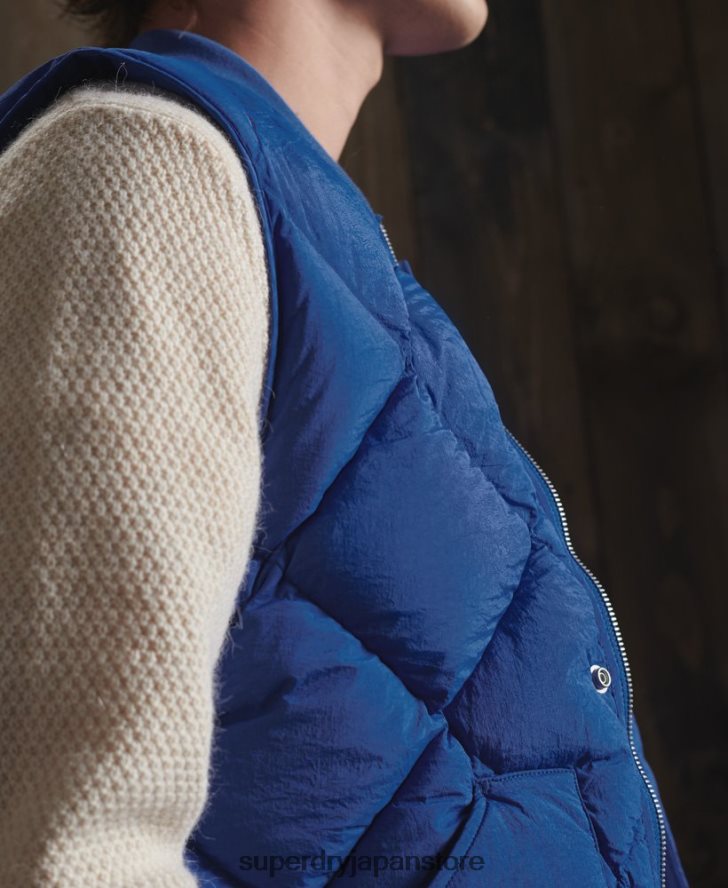 限定版ドライダックダウンジレ 男性 Superdry 衣類 青 2J62PZ4766