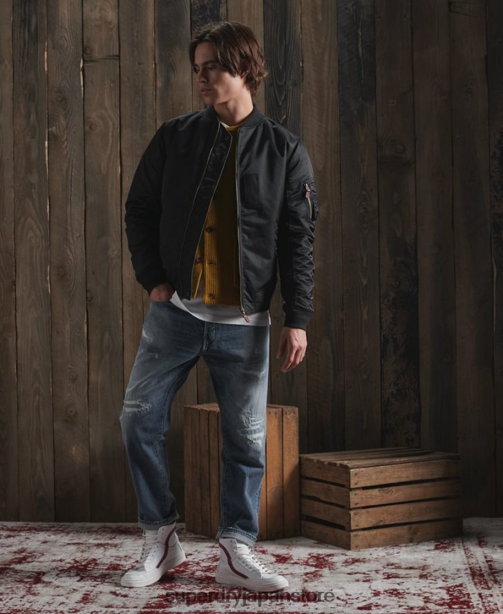 限定版ドライリバーシブルジャケット 男性 Superdry 衣類 黒 2J62PZ4770
