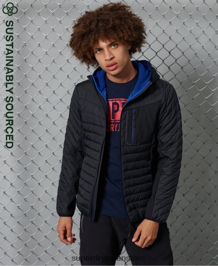 コンベクションカジュアルフード付きジャケット 男性 Superdry 衣類 黒 2J62PZ4774