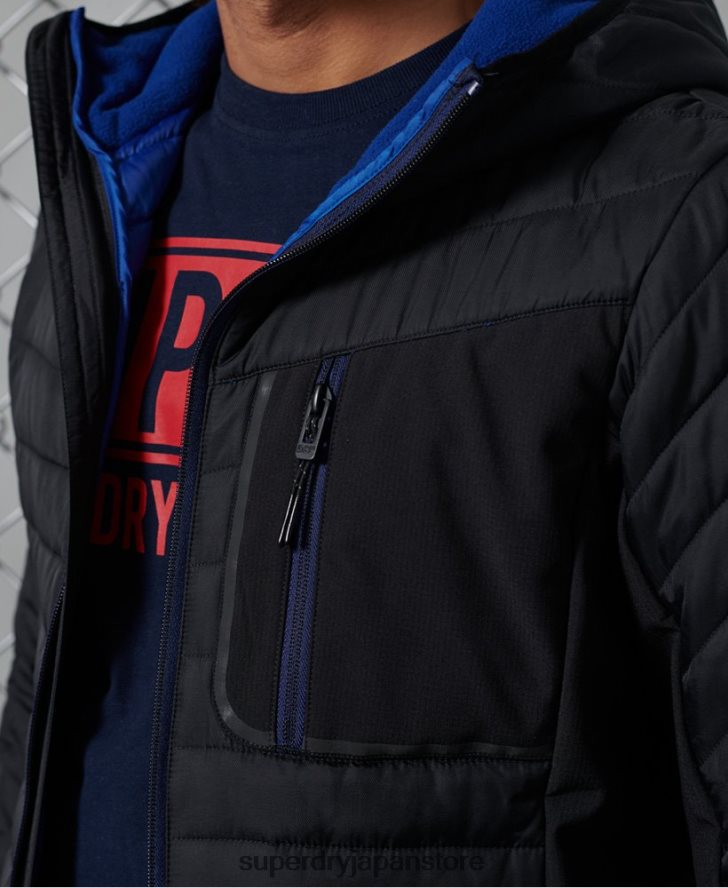 コンベクションカジュアルフード付きジャケット 男性 Superdry 衣類 黒 2J62PZ4774